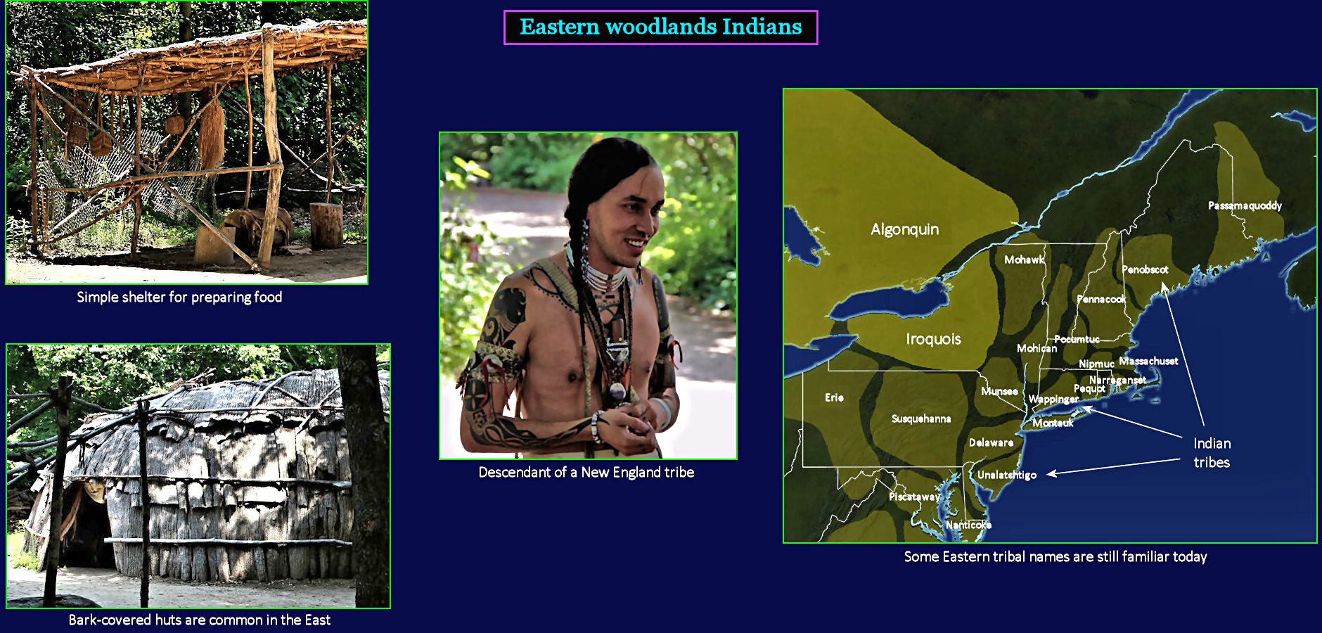 Eastern tribes, map